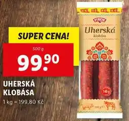 Lidl UHERSKÁ KLOBÁSA, 500 g nabídka
