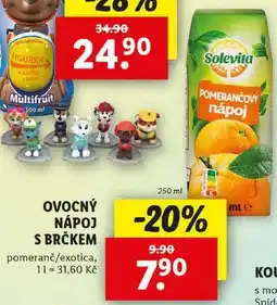 Lidl OVOCNÝ NÁPOJ S BRČKEM, 250 ml nabídka