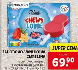 Lidl JAHODOVO-VANILKOVÁ ZMRZLINA, 4x 72 ml nabídka