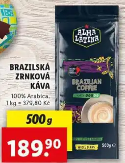 Lidl BRAZILSKÁ ZRNKOVÁ KÁVA, 500 g nabídka