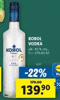 Lidl KOROL VODKA, 0,5 l nabídka