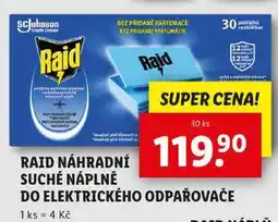 Lidl RAID NÁHRADNÍ SUCHÉ NÁPLNĚ DO ELEKTRICKÉHO ODPAŘOVAČE, 30 ks nabídka