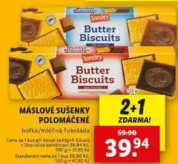 Lidl MÁSLOVÉ SUŠENKY POLOMÁČENÉ, 125 g nabídka