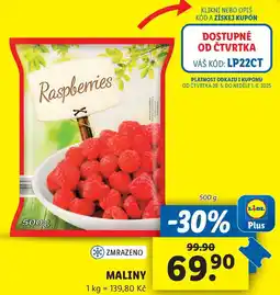 Lidl MALINY, 500 g nabídka