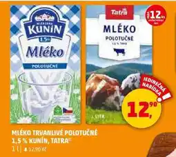 Penny Market KUNÍN mléko polotučné, 1 l nabídka