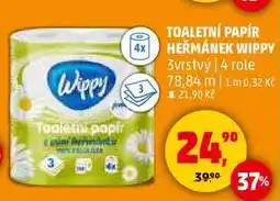 Penny Market TOALETNÍ PAPÍR HEŘMÁNEK WIPPY, 3vrstvý, 4 role nabídka