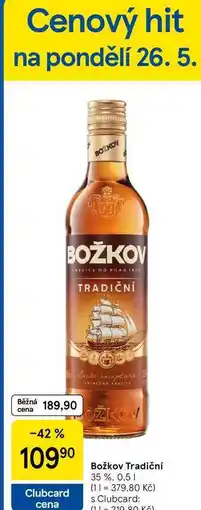 Tesco Božkov Tradiční 35%, 0,5 l nabídka