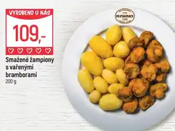Globus Smažené žampiony s vařenými bramborami nabídka