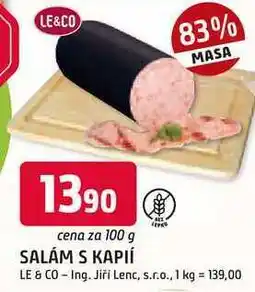 Trefa SALÁM S KAPIÍ 100 g nabídka