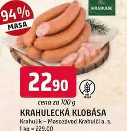 Trefa KRAHULECKÁ KLOBÁSA 100g nabídka