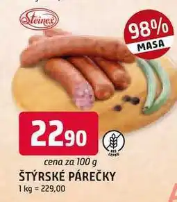 Trefa ŠTÝRSKÉ PÁREČKY 100g nabídka
