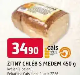 Trefa ŽITNÝ CHLÉB S MEDEM 450 g krájený, balený nabídka