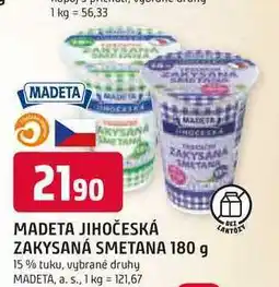 Trefa Madeta Jihočeská zakysaná smetana 15 % 180g nabídka