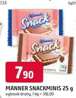 Trefa MANNER SNACKMINIS 25 g nabídka