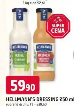 Trefa Hellmann's dressing 250 ml, vybrané druhy nabídka