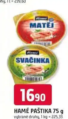 Trefa HAMÉ PAŠTIKA 75 g vybrané druhy nabídka