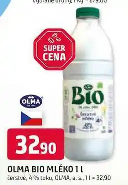 Trefa OLMA BIO MLÉKO 1l čerstvé, 4% tuku nabídka