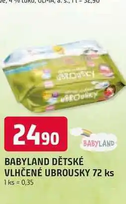 Trefa BABYLAND DĚTSKÉ BABYLAND VLHČENÉ UBROUSKY 72 ks 1 nabídka