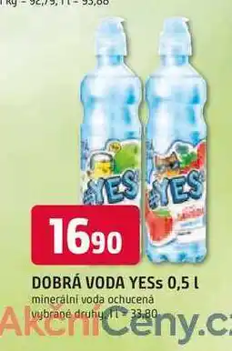 Trefa DOBRÁ VODA YESS 0,5l minerální voda ochucená nabídka