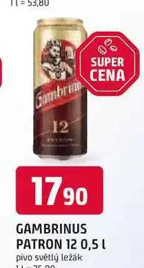 Trefa GAMBRINUS PATRON 12° 0,5l nabídka