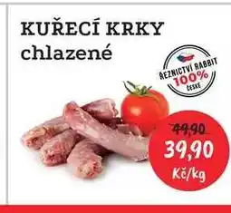 RABBIT řeznictví KUŘECÍ KRKY chlazené 1kg nabídka