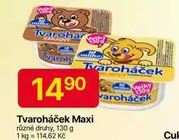 Hruška Milko Tvaroháček MAXI 130g, vybrané druhy nabídka