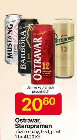 Hruška Ostravar, různé druhy, 0.5 I, plech nabídka