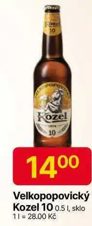 Hruška Velkopopovický Kozel 10° 0.5 l, sklo nabídka