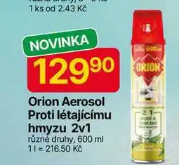 Hruška Orion Aerosol Proti létajícímu hmyzu 2v1 různé druhy, 600 ml nabídka