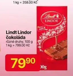 Hruška Lindt Lindor čokoláda 100g, vybrané druhy nabídka