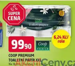 Terno Coop premium toaletní papír xxl 16x 16,8 m 3 vrstvý nabídka