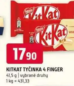 Terno Kitkat tyčinka 4finger 41,5 g vybrané druhy nabídka