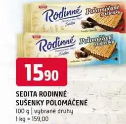 Terno Sedita Rodinné 100g, vybrané druhy nabídka