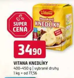 Terno Vitana knedlíky 400-450 g vybrané druhy nabídka