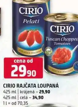 Terno Cirio rajčata loupaná 425 ml krájená nabídka