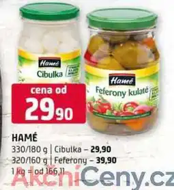 Terno HAMÉ 330/180 g Cibulka 320/160 g Feferony nabídka