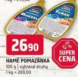 Terno Hamé Pomazánka 100g, vybrané druhy nabídka