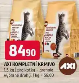 Terno Axi kompletní krmivo 1.5 kg pro kočky granule vybrané druhy nabídka