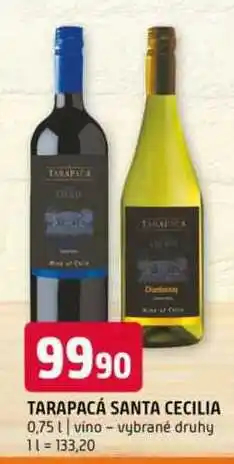 Terno Tarapacá santa cecilia víno 0,75l nabídka