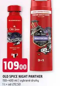 Terno Old Spice night panther 150-400 ml vybrané druhy nabídka