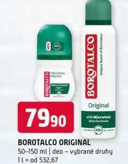 Terno Borotalco Original deodorant 50- 150ml nabídka