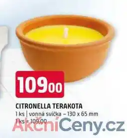 Terno Citronella terakota 1 ks vonná svíčka 130 x 65 mm nabídka