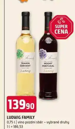 Terno Ludwig family 0,75l víno pozdní sběr vybrané druhy nabídka