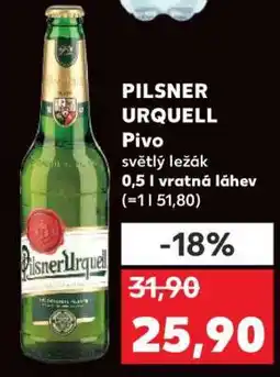 Kaufland Pilsner Urquell nabídka