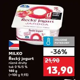 Kaufland Milko Řecký jogurt nabídka