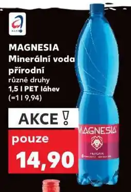 Kaufland MAGNESIA Minerální voda přírodní nabídka