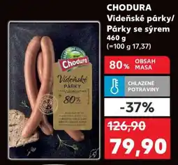 Kaufland CHODURA Vídeňské párky/ Párky se sýrem nabídka