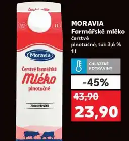 Kaufland Moravia Farmářské mléko nabídka