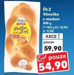 Kaufland Ölz Vánočka s medem nabídka