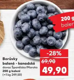 Kaufland Borůvky balené - kanadské nabídka